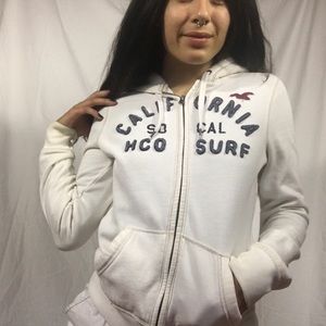 White hollister hoodie